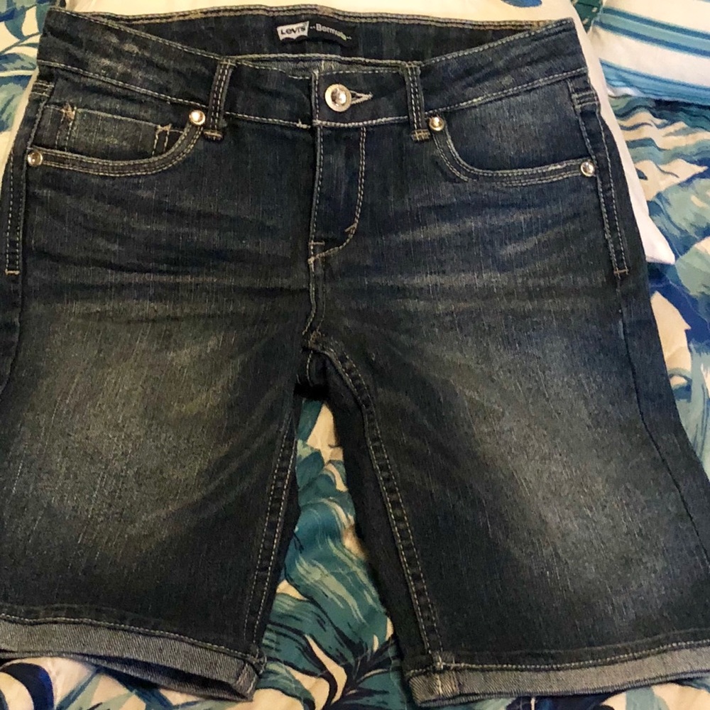 LEVI’S BERMUDA GIRLS ADJUSTABLE JEANS SHORTS 12R